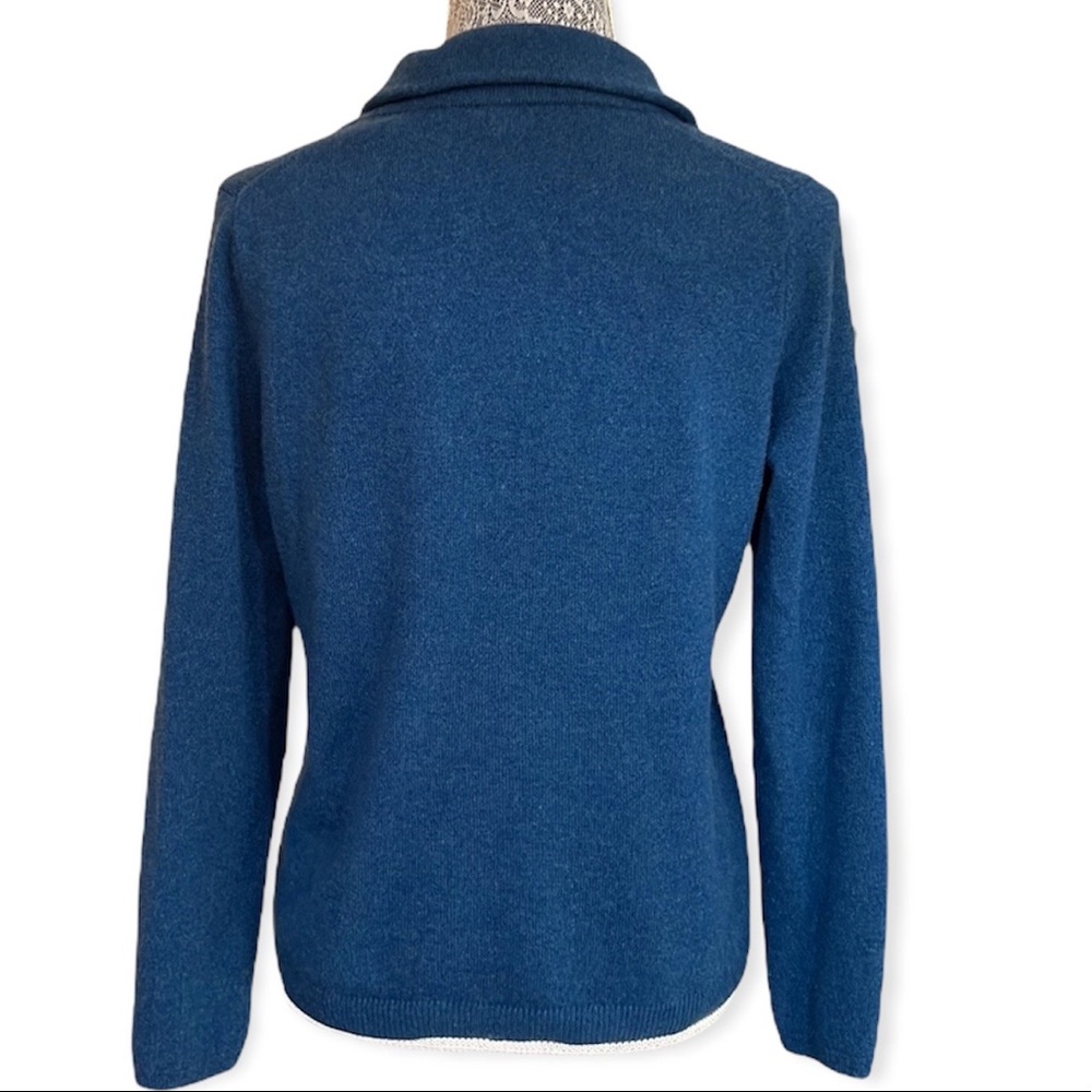 Talbots petites pure cashmere blue sweater size Mp - Picture 7 of 10